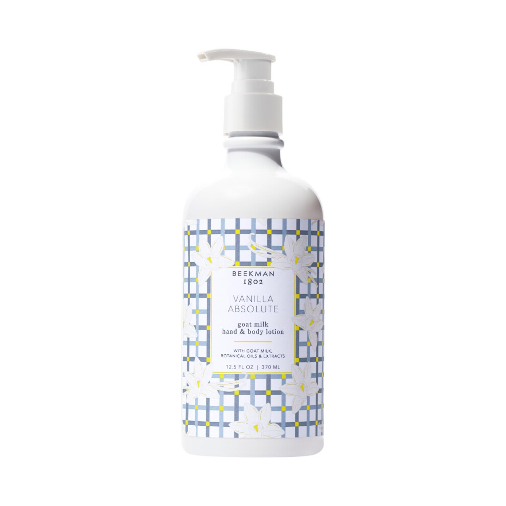 Beekman 1802 Goat Milk Body Lotion Vanilla Absolute - Scented - 12.5 Oz - Hydrating & Deeply Moisturizing - With Shea Butter & Jojoba Seed Oil