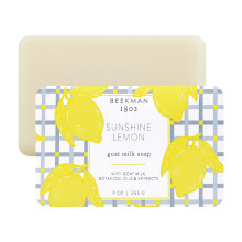 Beekman 1802 Ziegenmilch-Krperseifenstck Sonnenschein-Zitrone duftend 9 oz nhrt Feuchtigkeit und spendet Feuchtigkeit 100 % pflanzliche Se