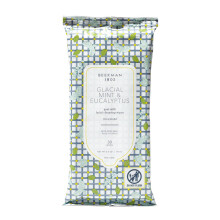 Beekman 1802 Glacial Mint & Eucalyptus Ansigtsservietter - 30-Count - Duftende - Renser n?rer og fugter - Med gedem?lk Aloe Vera & CoQ10 - God ti
