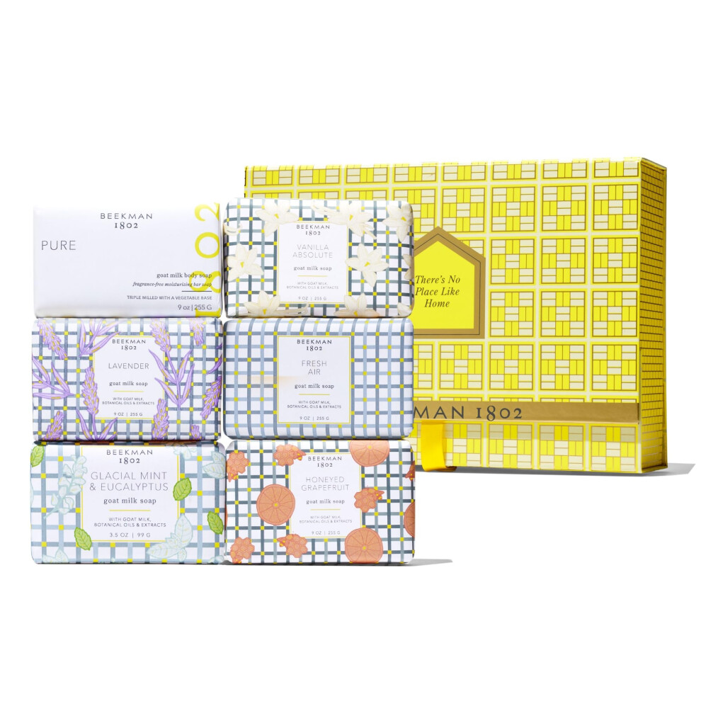 Beekman 1802 Ziegenmilch-Seifenstck, 6-Teiliges Geschenkset 267 Ml Nhrt, Befeuchtet Und Hydratisiert 100 % Pflanzliche Seife Mit Milchsu-image