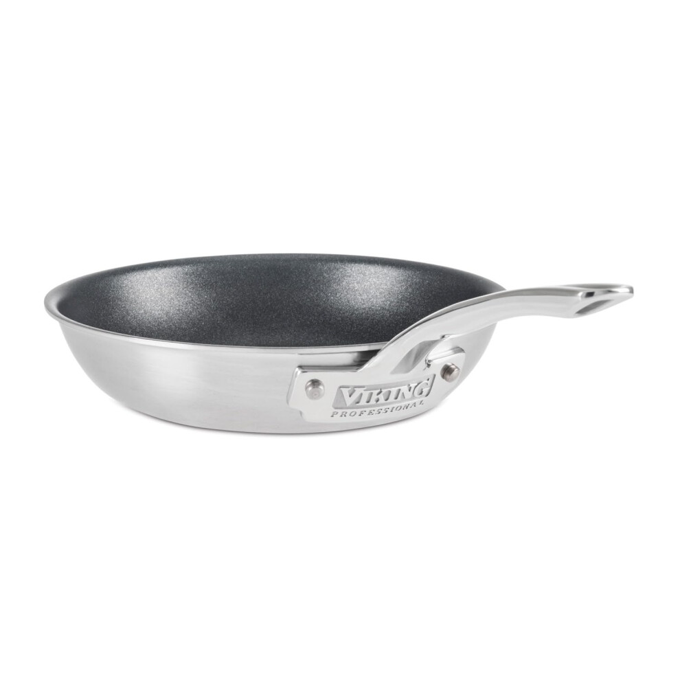 Viking Culinary Professional 5-Ply Stainless Steel Nonstick Fry Pan  8 Inch  Ergonomic Stay-Cool Handle  Dishwasher  Oven Safe  Works on All Cook