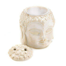 Zingz & Thingz Dekorativer Keramikölwärmer, Friedlicher Buddha, 4,25x4x5