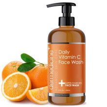 Dermedicine Daily Vitamin C Face Wash Super-Charged mit Meeres- und Pflanzenextrakten und Retinol-Reiniger | Hilft als Reinigungsmittel, den Teint au