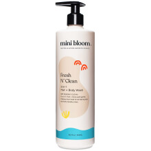 Mini Bloom Fresh N Clean 2 en 1 Hair + Corps Wash | Shampooing sans sulfate | SAFE BABY & KID | Nettoyez doucement la t   te aux pieds avec une cam