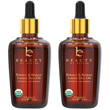 Beauty by Earth Organic Gezichtsolie - Balans & Herstel, Beste voor Vette en Acnegevoelige Huid