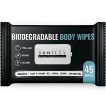 Toalhetes de banho DRMTLGY para corpo e rosto para mulheres e homens - 45 toalhetes. Toalhetes de limpeza biodegradveis ????XTRA grandes sem enx