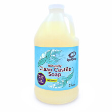 LandLSoap Unparfümiertes Pure Castile Flüssigseife für Gesicht, Hände & Körper (64 fl. oz.)