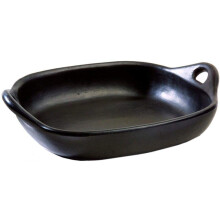 Chamba Black Clay Roasting Pan - Stijlvolle vierkante pan van Colombia Clay Pot voor het koken van de oven Pan Klei kookpotten Blader Pan Elegant