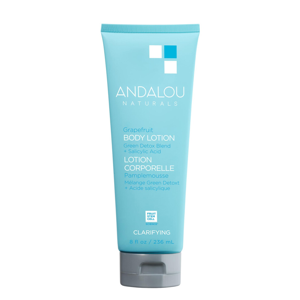 Andalou Naturals Body Lotion Clarifying Grapefruit Skin Care Lightweight Gentle Exfoliating & Moisturizing Lotion With Salicylic Acid & Tea Tr