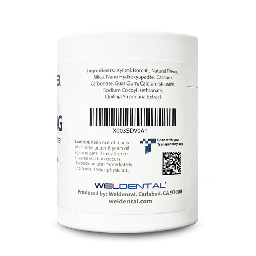 Weldental Chewtab Advanced Whitening Toothpaste Tablets with Nano-Hydroxyapatite 180 Count Refill (Peppermint) 1