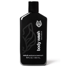 Black Wolf Charcoal Powder Body Wash Men  10 Fl Oz Parabenfreies Herren-Duschgel  Salicylsure Reduziert Akneausbrche und reinigt Ihre Haut  Voll