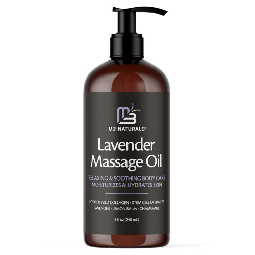 M3 Naturals, Lavendel Massageöl, 8 fl oz (240 ml)
