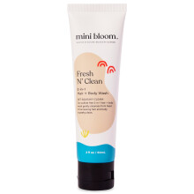 Mini Bloom Fresh N Clean 2-in-1 Hair + Body Wash Shampoo Sulfaatiton Baby & Kid Safe Aloe leaf kamomillauute Laventeli ja kasvit - Matkakoko