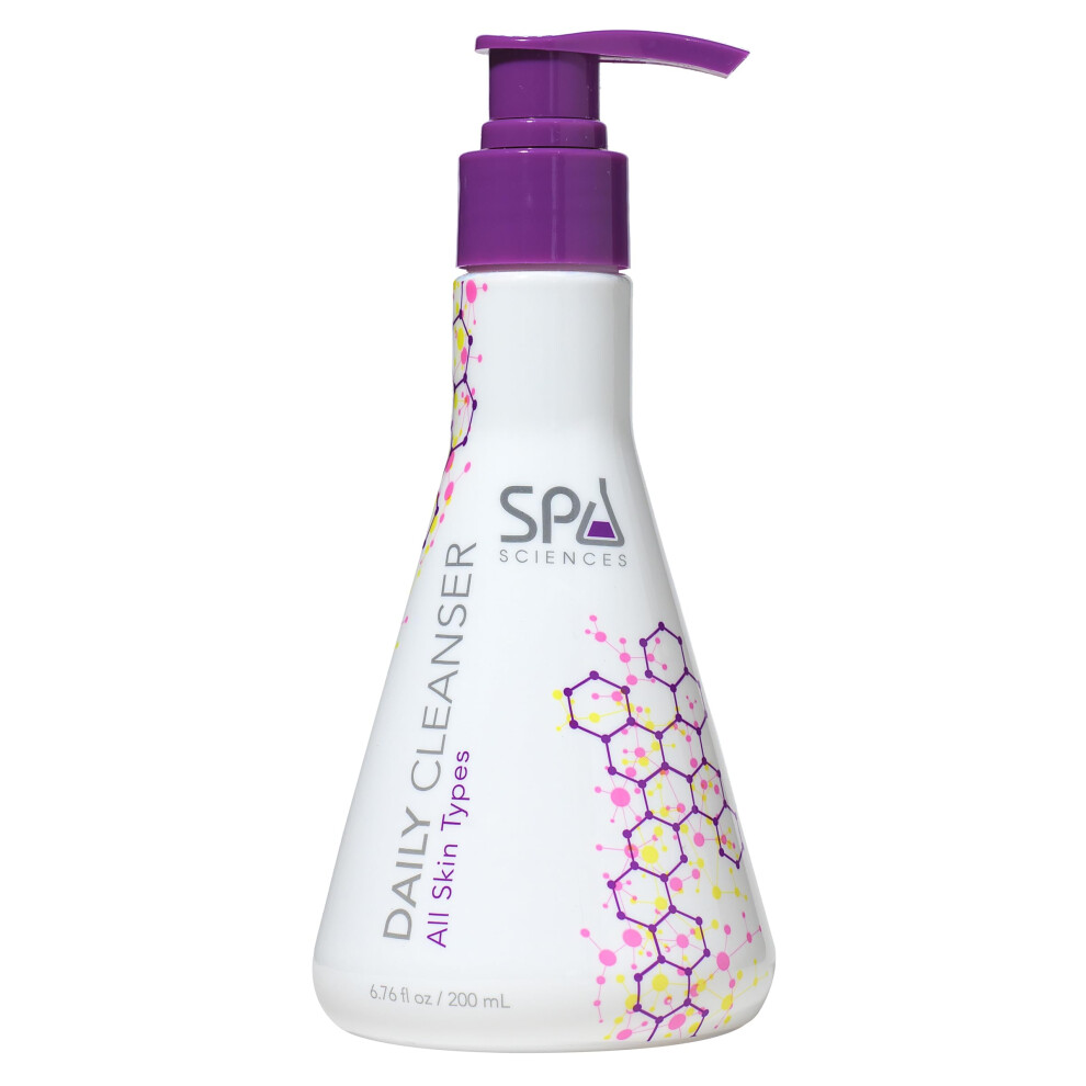 Spa Sciences - Daily Cleanser - Made In The Usa - With Hyaluronic Acid Antioxidants & Chamomile Arnica Extracts - Soothe Hydrate Purify - Veg