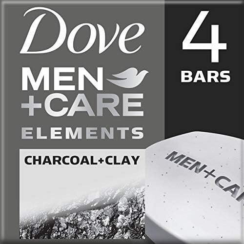 Dove Dove Men+Care Elements Σαπούνι Σώματος και Προσώπου Charcoal + Clay 4 oz, 4 Μπάρες 1
