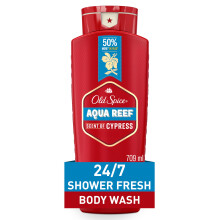 Old Spice Erfrischendes Duschgel fr Mnner, 3X Defense 24/7 Duschfrische mit lang anhaltendem Duft, Red Collection Aqua Reef mit Zypressenduft, 24 o