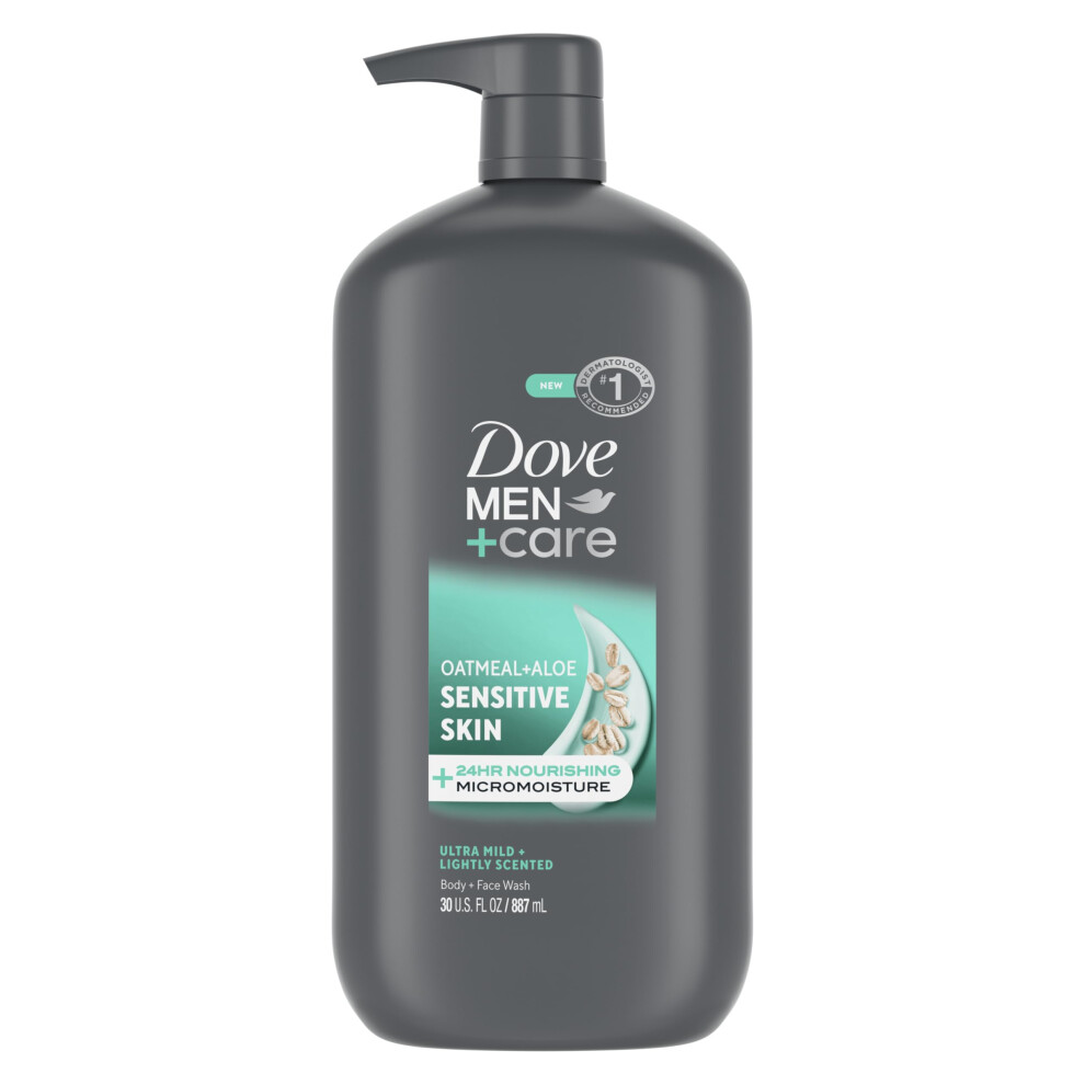 DOVE MEN + CARE Body & Face Wash Sensitive Skin For Hydrated  Smooth Skin - 30 oz