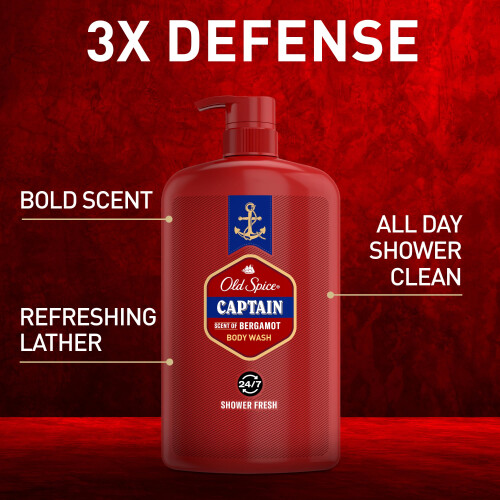 Old Spice Old Spice Men's Body Lavage 24/7 Douche frache avec parfum dur 1