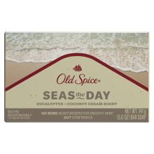 Old Spice Men's Bar Soap Seas The Day Eukalyptus- und Kokoscreme-Duft, 10x mehr Feuchtigkeitscremes fr glatte Haut mit milden Peelings und pflanzlic