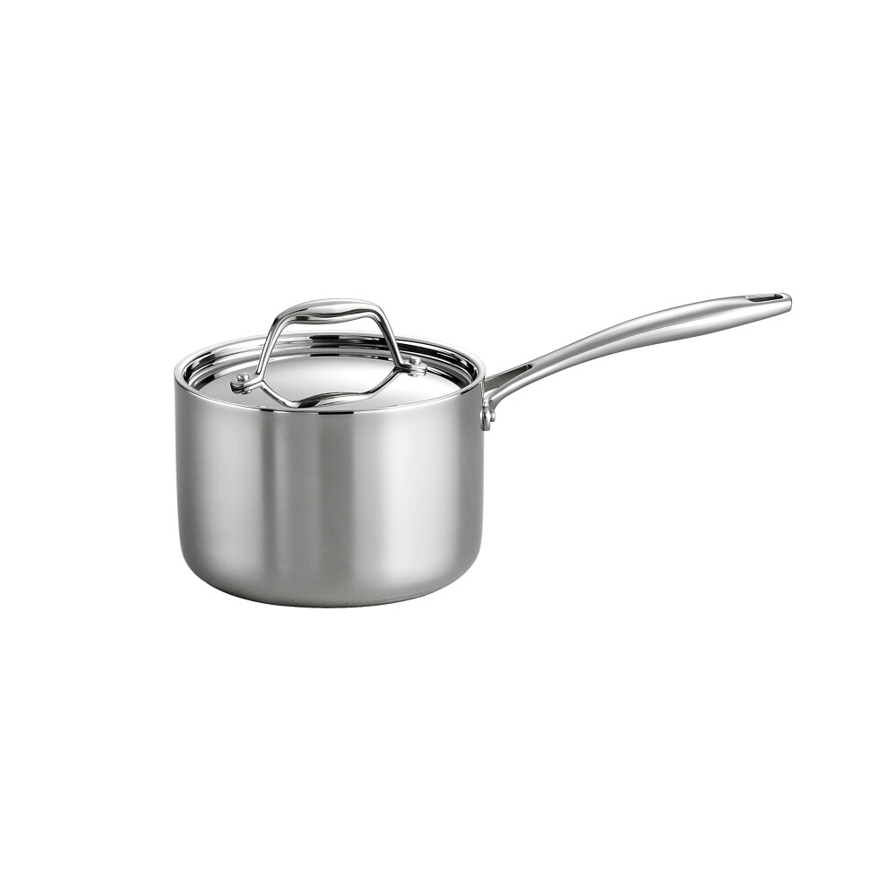 Tramontina Tri-Ply Clad Stainless Steel 2-Quart Sauce Pan with Lid  Induction-Ready  Dishwasher-Safe  NSF-Certified  Made in Brazil-image-OPC-PHTGQX2-NEW