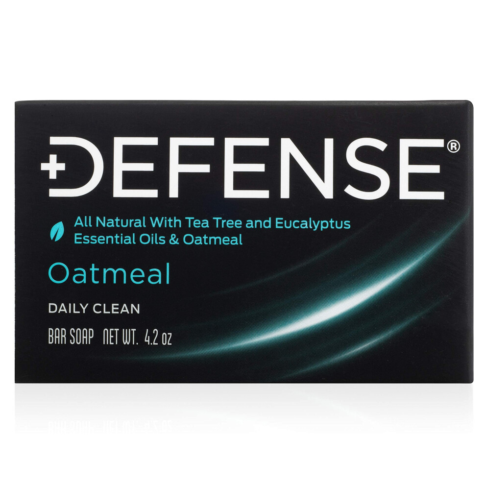 Defense Soap All Natural Oatmeal Bar Soap For Men | Made By Wrestlers With Tea Tree Oil & Eucalyptus Oil To Promote Healthy Skin