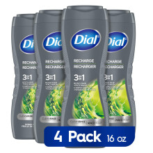 Dial Men 3in1 Body Hair and Face Wash Recharge Cedar Leaf Scent 16 fl oz 4er-Packung