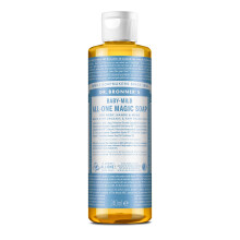 Dr. Bronner's - Pure-Castile Vloeibare Zeep (Baby Ongeparfumeerd, 8 Ounce) - Gemaakt met Biologische Oliën, 18-in-1 Gebruik