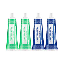 Dr. Bronners - All-One tandpasta-variatiepakket - Pepermunt en groene munt 70% biologische ingredinten Fluoridevrij helpt de adem te verfrissen