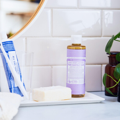 Dr Bronner's Dr. Bronner's - Υγρό Σαπούνι Pure-Castile (Λεβάντα, 8 oz) - Με βιολογικά έλαια, 18 σε 1 χρήσεις 1