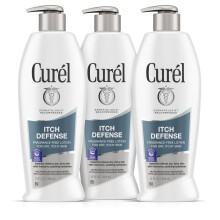 Curel Itch Defense beruhigende Krperlotion fr trockene, juckende Haut, Feuchtigkeitscreme mit fortschrittlichem Ceramid-Komplex, Pro-Vitamin B5, Sh