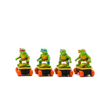 Teenage Mutant Ninja Turtles Switch Kick Skaters paket med 4 - Gyro sjlvstabiliserande Rip-Cord-driven skateboardleksak - Presentlager fr ldra