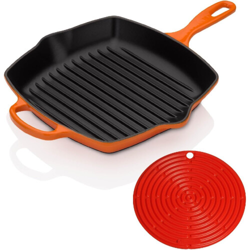 Le Creuset Le Creuset Σκεύος Grill από Εμαγιέ Σίδηρο, 10.25", Φλόγα 1