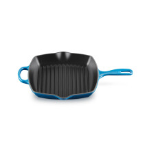 Le Creuset Enameled Cast Iron Signature Square Skillet Grill 10.25"""" Marseille