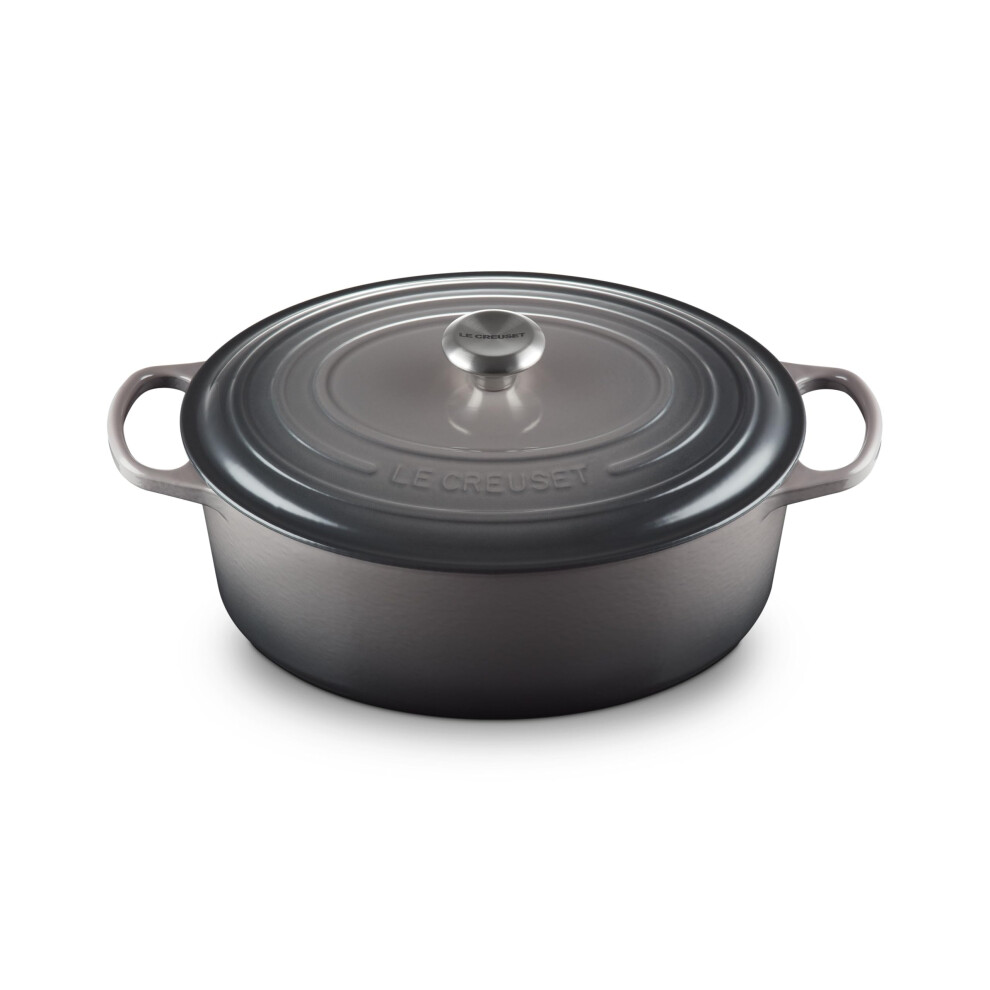 Le Creuset Signature Enameled Cast Iron Oval French (Dutch) Oven 8 quart Oyster