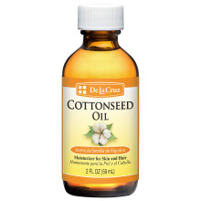 Olio di semi di cotone de la Cruz - idratante per pelle e capelli - olio vettore multiuso - 2 fl oz (1 bottiglia)