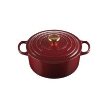 Le Creuset Signature Dutch Oven, rund, emailliertes Gusseisen, 5,5 qt., Rh ne
