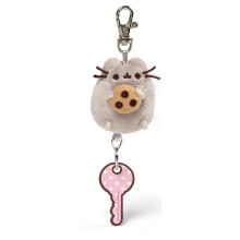 GUND Pusheen mit Keksplsch, einziehbarer Schlsselanhnger, 6,3 cm