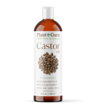 Olio di ricino 16 fl. Oz. Non raffinate al 100% puro naturale naturale senza esano USP Crescita dei capelli e ciglia. Vestizzatore del viso e del cor