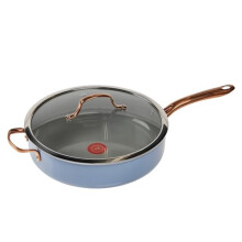 T-fal Preserve Ceramic Nonstick Saute Pan with Lid 5.5 Qt Made without PFOA and PTFE Oven and Broiler Safe up to 350F Cookware Frying Pan Sta