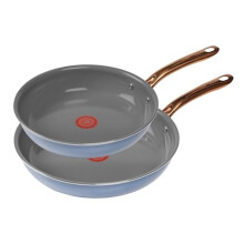 T-Fal Preserve Ceramic Nonstick Frying Pan 2-Pc Set 8.5"""" & 11"""" Made without PFOA and PTFE Oven Broiler Safe up to 350F Cookware InoCeram Gl