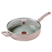 T-fal Refresh Ceramic Nonstick Saute Pan with Lid 5 Qt Made without PFOA and PTFE Oven and Broiler Safe up to 350F Cookware Frying Pan Stay-C