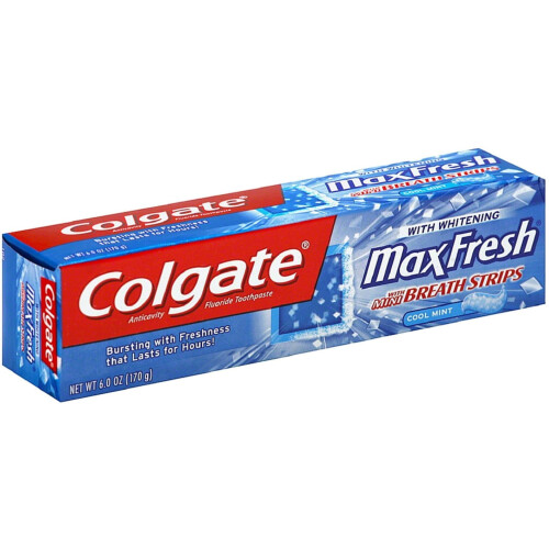 Colgate Colgate Max Fresh Whitening with Mini Breath Strips Cool Mint Toothpaste 6 OZ