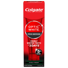 Colgate Optic White Pro Series Whitening-Zahnpasta mit 5% Wasserstoffperoxid, frisch, 3 Oz Tube