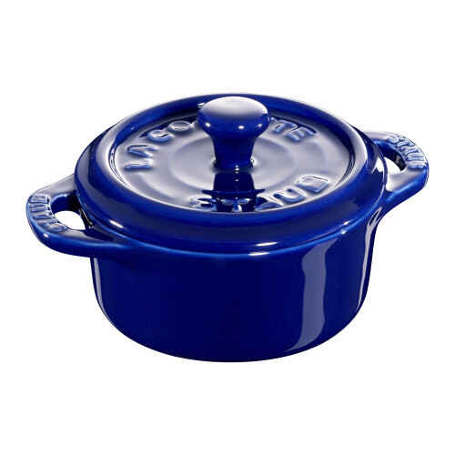 STAUB Ceramics Dutch Oven 3-dln Mini Round Cocotte Dark Blue 1