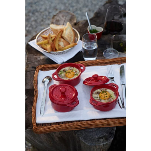 Staub Ceramics Horth Hornch Mini Round Cocotte Cherry 2