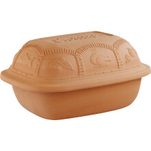 Eurita Clay Roaster Non-Stick Dutch Oven Healthy Clay Pot Cooking Clay Baker With Free Recipe Guide 4 Quarts