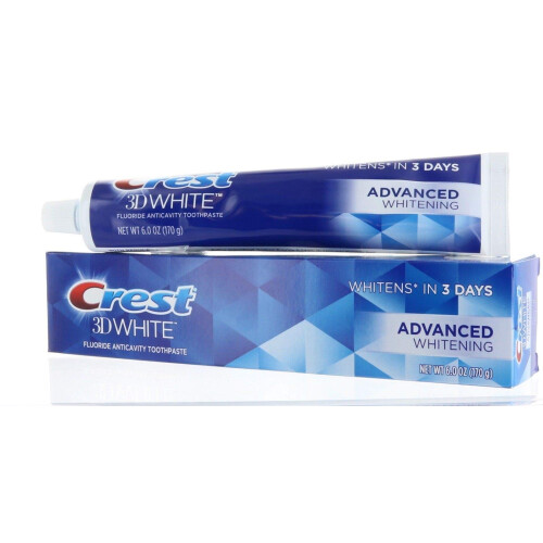 Crest Pasta de dente branqueadora avanada com flor Crest 3D White 2