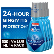 Cresta Pro-Health Clean Mint HOULDWASH CPC Antigingivite/Antiplaque HOULDWASH 500 ml (16,9 FL OZ) pacchetto di 4 traudio di gengivite da collutorio c