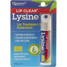 Quantum Lip Clear Lysine + Lip Treatment and Protectant SPF 21 0.17 Ounces each (Pack of 2)