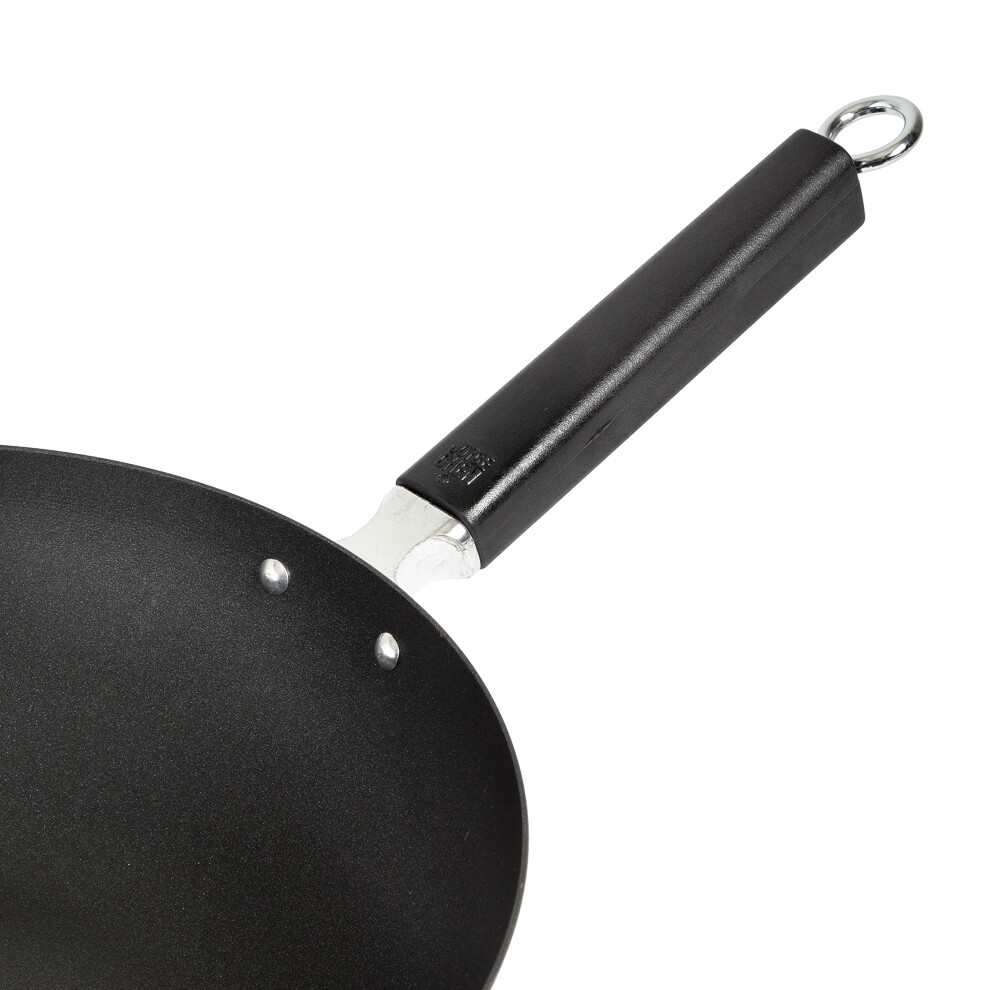JOYCE CHEN Professional Series 12-Inch Carbon Steel Excalibur Nonstick Stir Fry Pan with Phenolic Handle-image-OPC-PHTGSDN-NEW